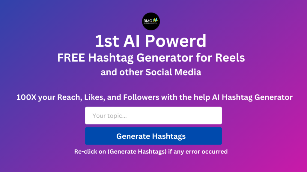 Free Hashtag Generator for reels
